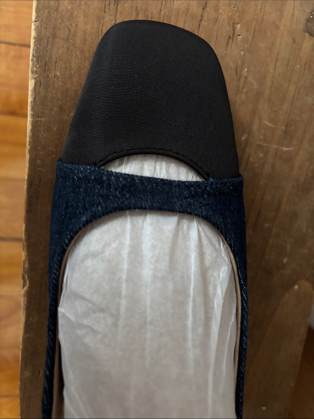 Sam Edelman Tarra Women's Navy Denim Slingback Block Heel Shoes - Picture 7 of 8